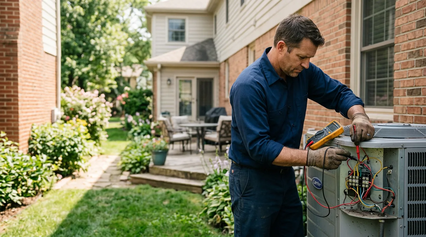 HVAC technician working near Mapleton, KS